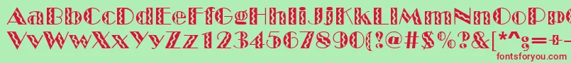 GeFiestaMarquee Font – Red Fonts on Green Background