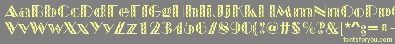 GeFiestaMarquee Font – Yellow Fonts on Gray Background