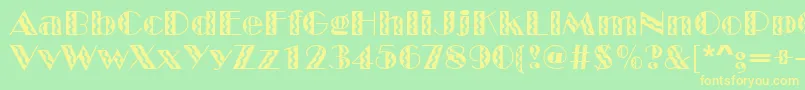 GeFiestaMarquee Font – Yellow Fonts on Green Background