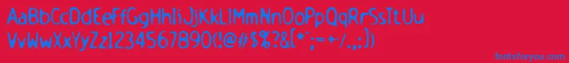 Holstein Font – Blue Fonts on Red Background