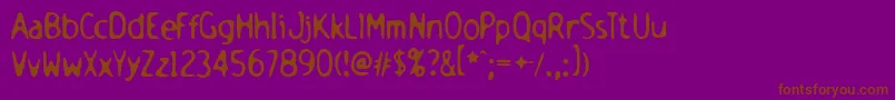 Holstein Font – Brown Fonts on Purple Background