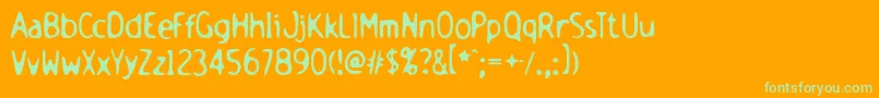 Holstein Font – Green Fonts on Orange Background