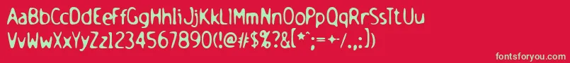 Holstein Font – Green Fonts on Red Background