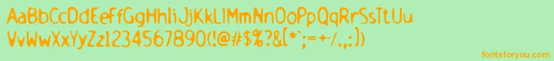 Holstein Font – Orange Fonts on Green Background