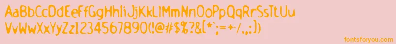 Holstein Font – Orange Fonts on Pink Background