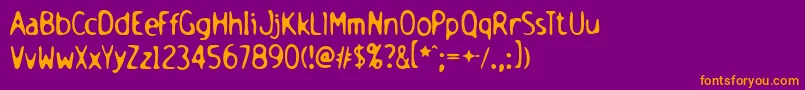 Holstein Font – Orange Fonts on Purple Background