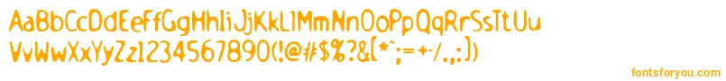 Holstein Font – Orange Fonts on White Background