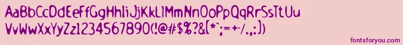 Holstein Font – Purple Fonts on Pink Background