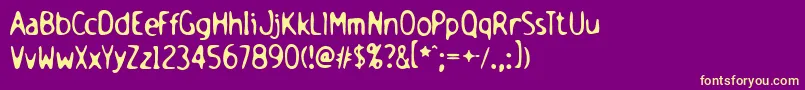 Holstein Font – Yellow Fonts on Purple Background