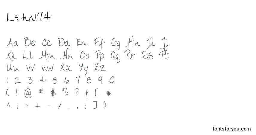 A fonte Lehn174 – alfabeto, números, caracteres especiais