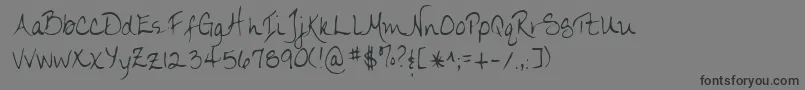 フォントLehn174 – 黒い文字の灰色の背景