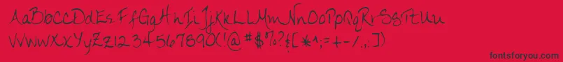 フォントLehn174 – 赤い背景に黒い文字