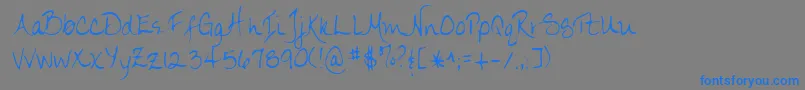 Lehn174-Schriftart – Blaue Schriften auf grauem Hintergrund
