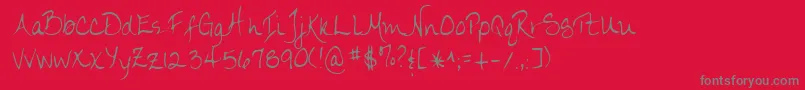 Lehn174-Schriftart – Graue Schriften auf rotem Hintergrund