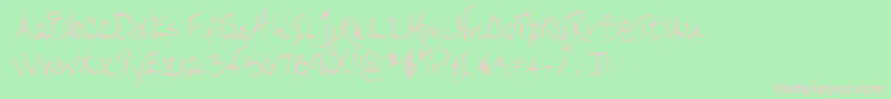 Lehn174 Font – Pink Fonts on Green Background