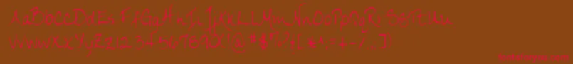 Lehn174 Font – Red Fonts on Brown Background