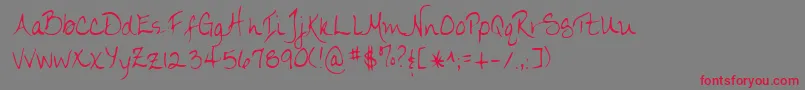 Lehn174 Font – Red Fonts on Gray Background