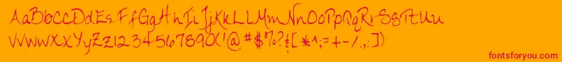 Lehn174 Font – Red Fonts on Orange Background