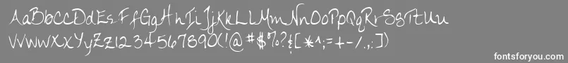 Lehn174 Font – White Fonts on Gray Background
