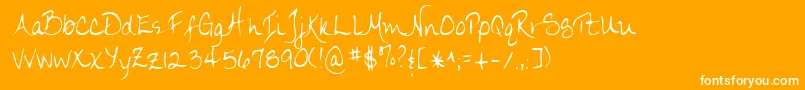 フォントLehn174 – オレンジの背景に白い文字