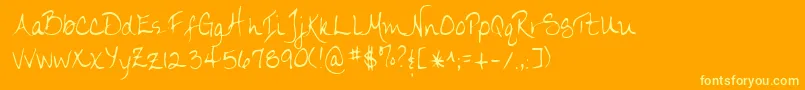 Lehn174 Font – Yellow Fonts on Orange Background