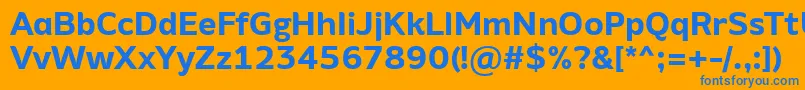 AminoAltBold Font – Blue Fonts on Orange Background