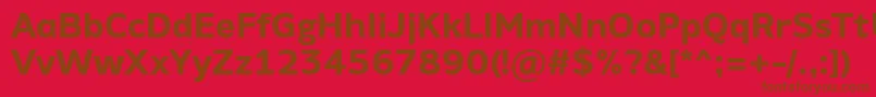 AminoAltBold Font – Brown Fonts on Red Background