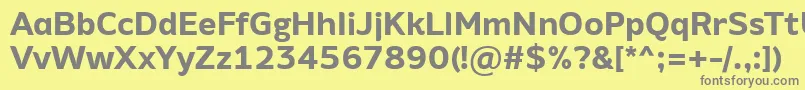 AminoAltBold Font – Gray Fonts on Yellow Background