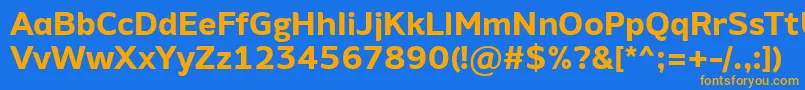 AminoAltBold Font – Orange Fonts on Blue Background