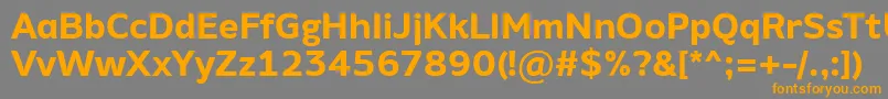 AminoAltBold Font – Orange Fonts on Gray Background