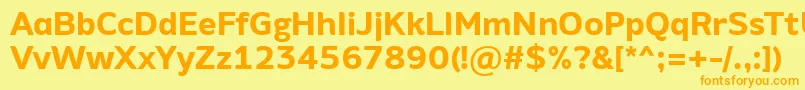 AminoAltBold Font – Orange Fonts on Yellow Background
