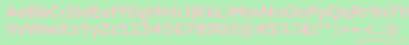 AminoAltBold Font – Pink Fonts on Green Background