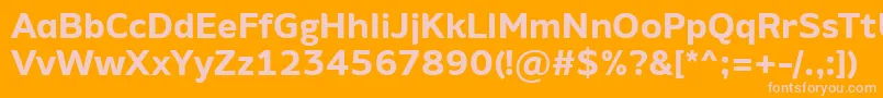 AminoAltBold Font – Pink Fonts on Orange Background