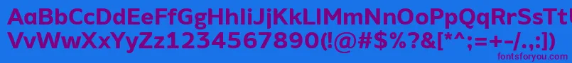 AminoAltBold Font – Purple Fonts on Blue Background