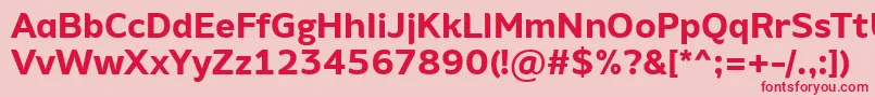 AminoAltBold Font – Red Fonts on Pink Background