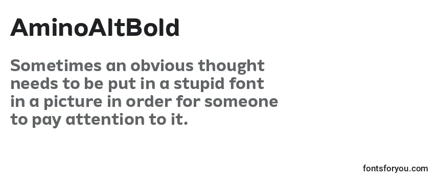 Review of the AminoAltBold Font