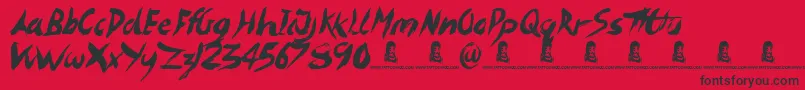 ImaginationStation Font – Black Fonts on Red Background