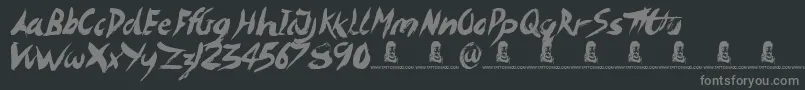 ImaginationStation Font – Gray Fonts on Black Background