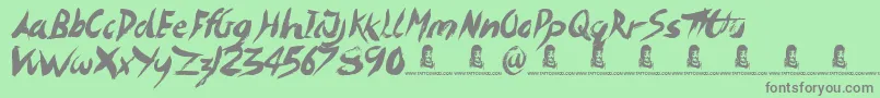 ImaginationStation Font – Gray Fonts on Green Background