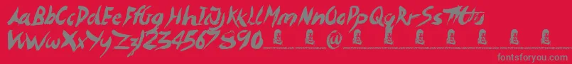ImaginationStation Font – Gray Fonts on Red Background