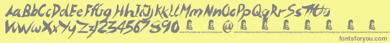 ImaginationStation Font – Gray Fonts on Yellow Background