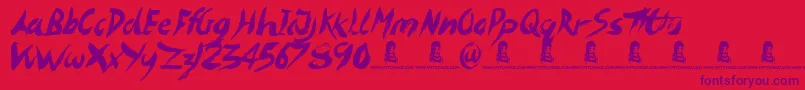 ImaginationStation Font – Purple Fonts on Red Background