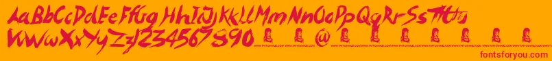 ImaginationStation Font – Red Fonts on Orange Background