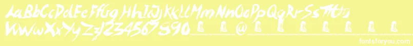 ImaginationStation Font – White Fonts on Yellow Background