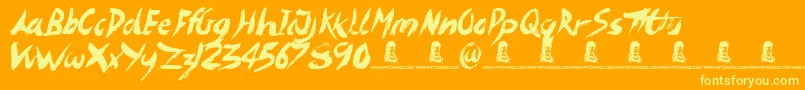 ImaginationStation Font – Yellow Fonts on Orange Background