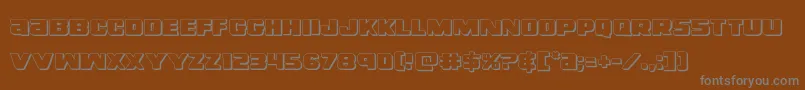 Шрифт Righthandluke3D – серые шрифты на коричневом фоне