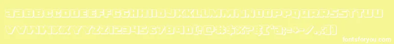 Righthandluke3D Font – White Fonts on Yellow Background