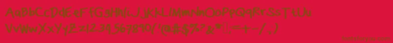 Dasbougie Font – Brown Fonts on Red Background