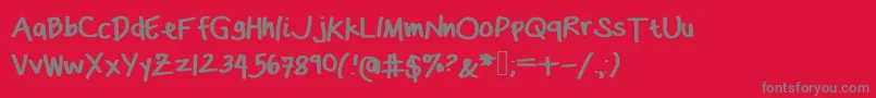 Dasbougie Font – Gray Fonts on Red Background
