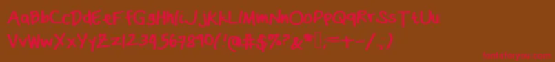 Dasbougie Font – Red Fonts on Brown Background